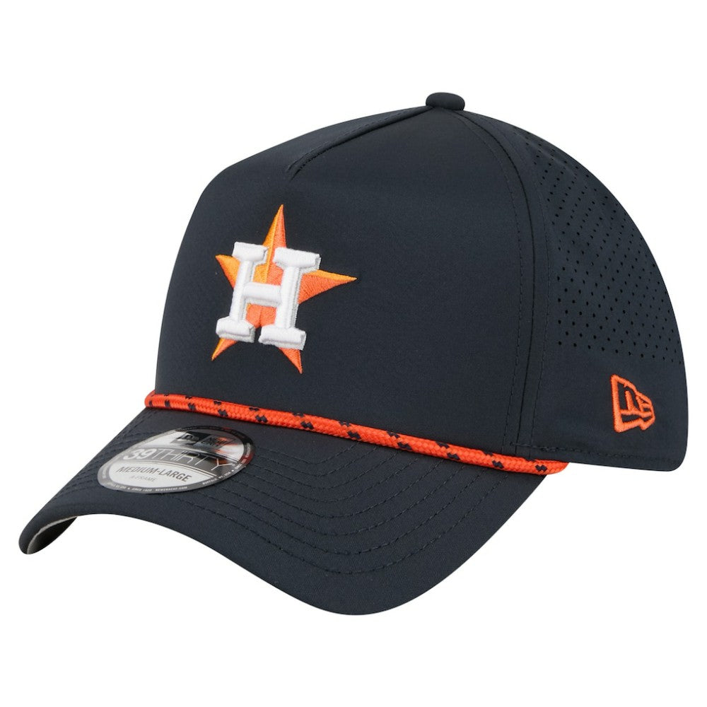 Navy Houston Astros New Era 39THIRTY A-Frame Perforated Flex Hat