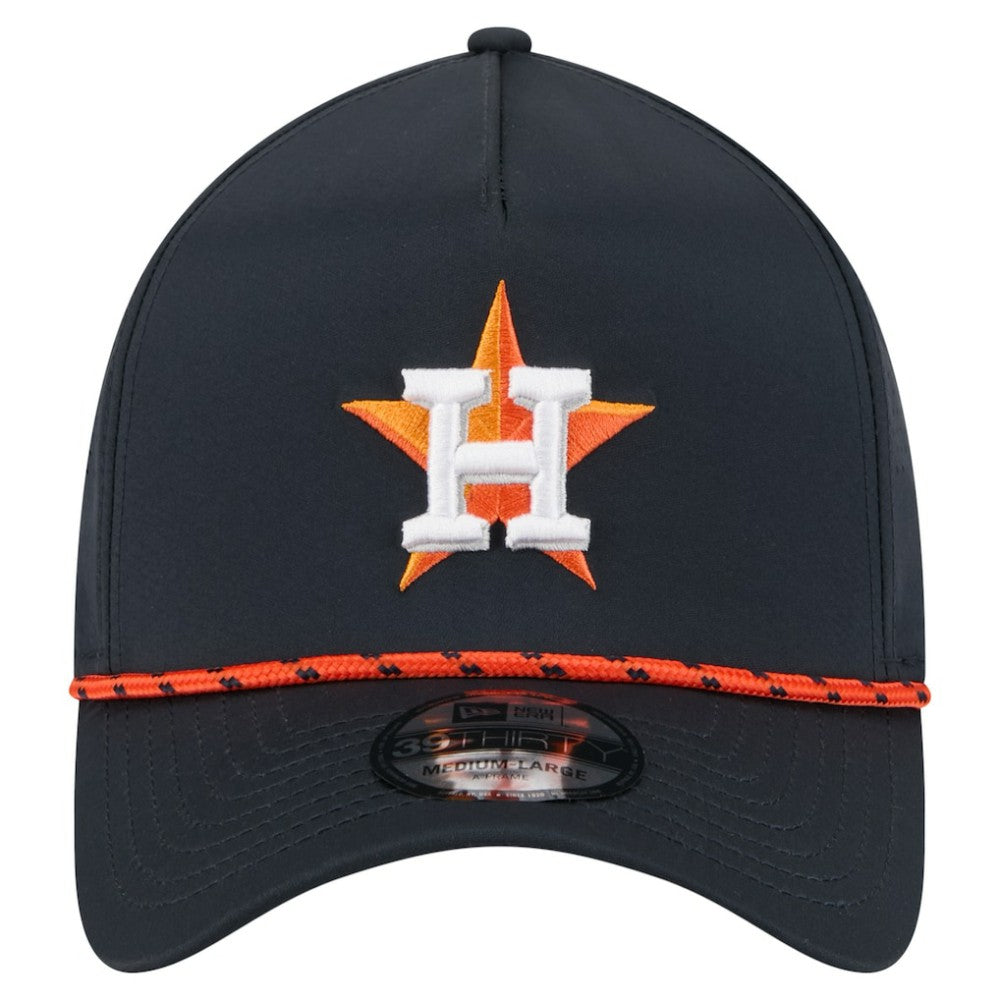 Navy Houston Astros New Era 39THIRTY A-Frame Perforated Flex Hat