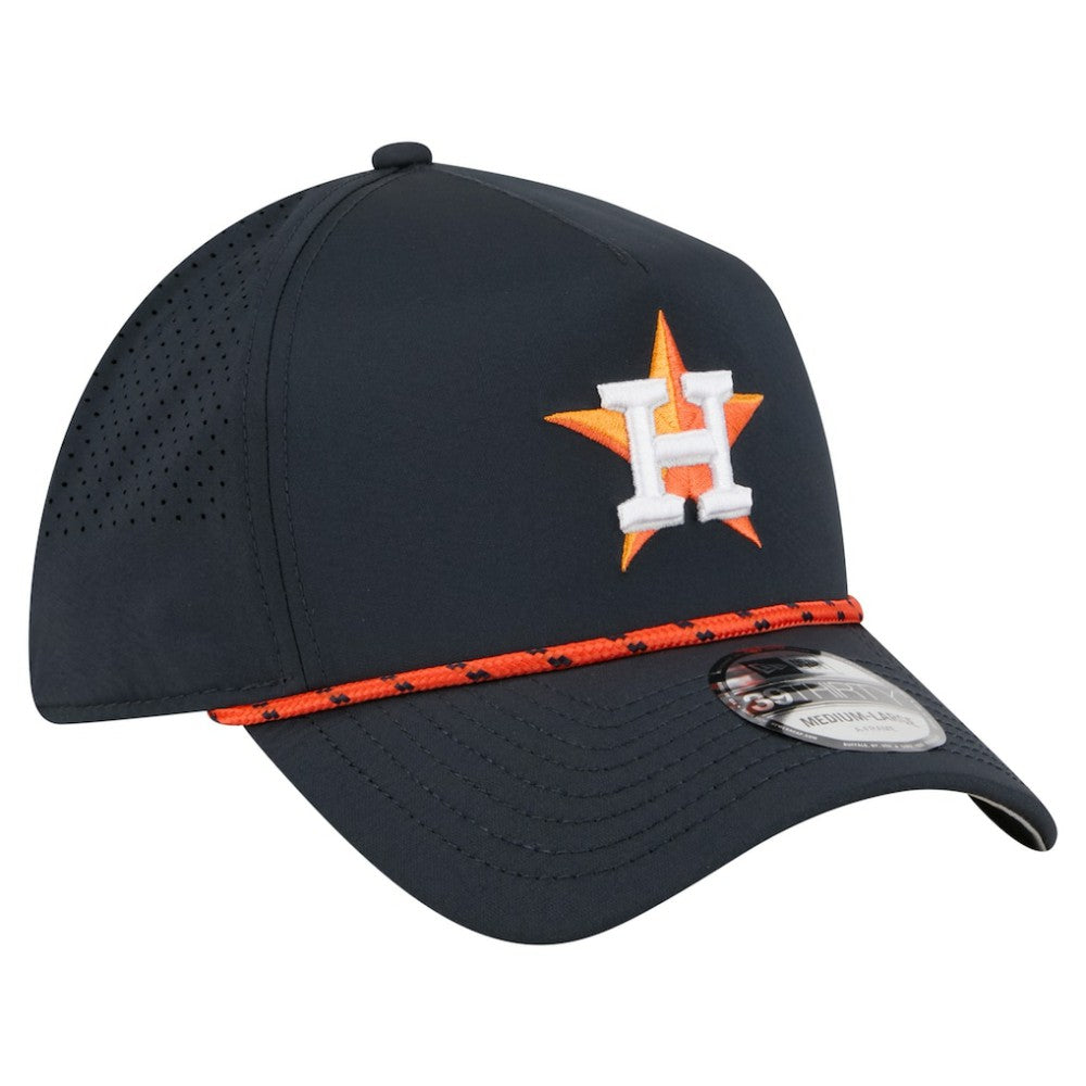 Navy Houston Astros New Era 39THIRTY A-Frame Perforated Flex Hat