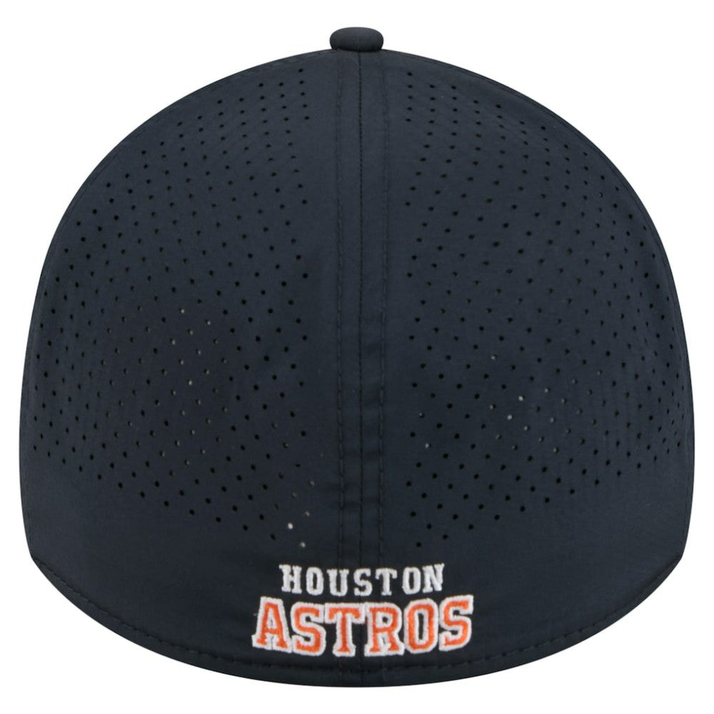 Navy Houston Astros New Era 39THIRTY A-Frame Perforated Flex Hat