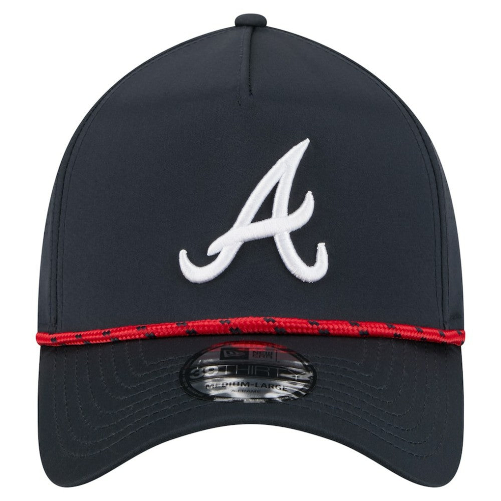 Navy Atlanta Braves New Era 39THIRTY A-Frame Perforated Flex Hat