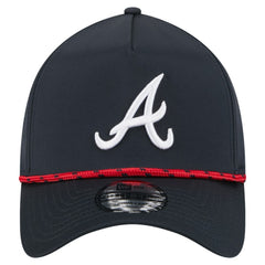 Navy Atlanta Braves New Era 39THIRTY A-Frame Perforated Flex Hat