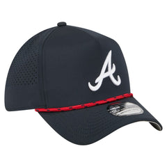 Navy Atlanta Braves New Era 39THIRTY A-Frame Perforated Flex Hat