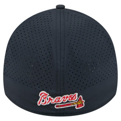 Navy Atlanta Braves New Era 39THIRTY A-Frame Perforated Flex Hat