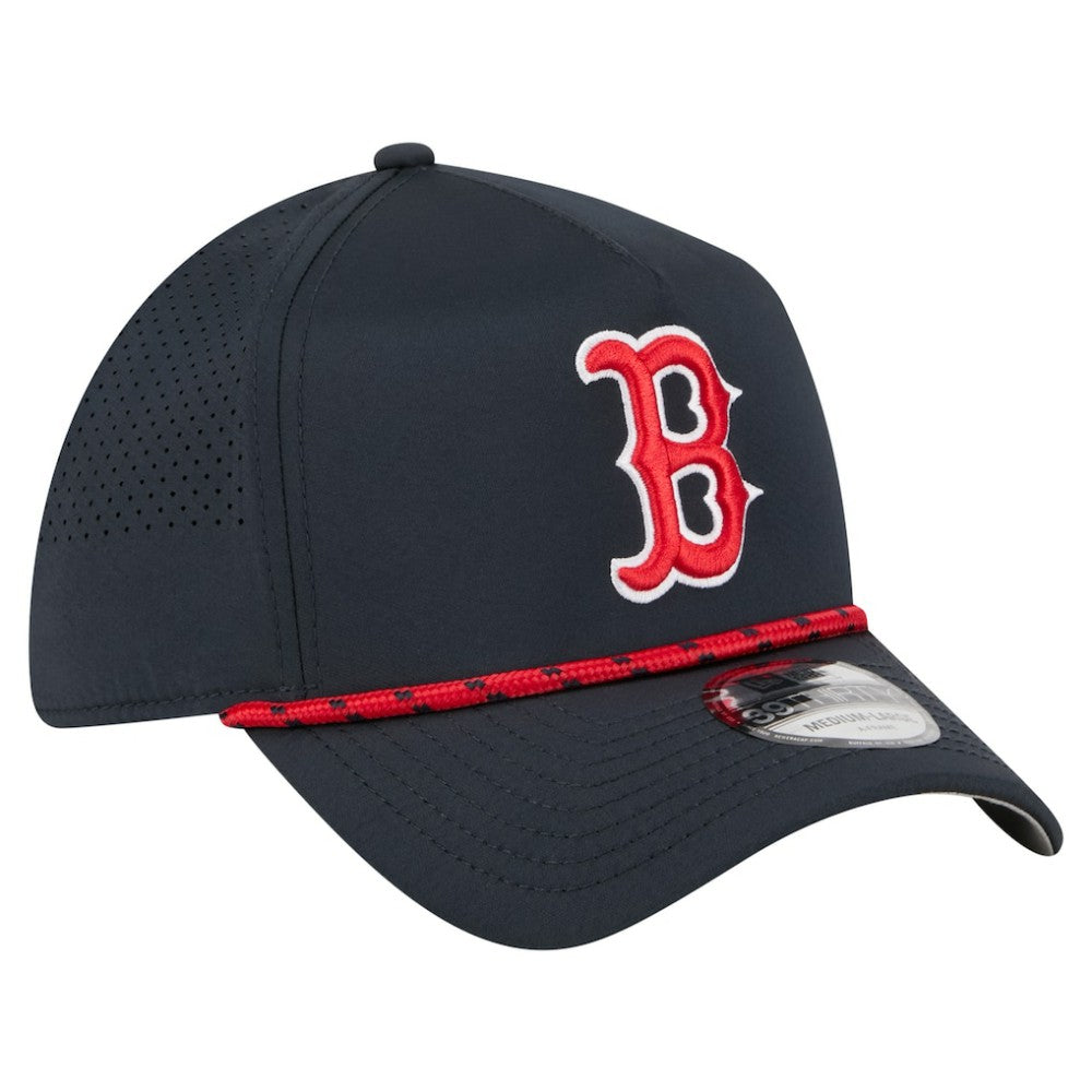 Navy Boston Red Sox New Era 39THIRTY A-Frame Perforated Flex Hat