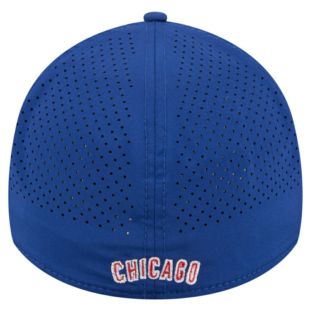 Royal Chicago Cubs New Era 39THIRTY A-Frame Perforated Flex Hat