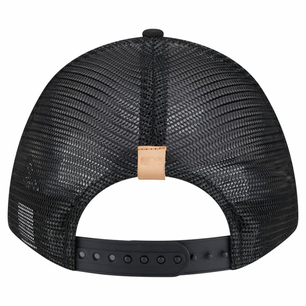 Stone/Black San Francisco Giants New Era Text A-Frame Trucker 9FORTY Hat