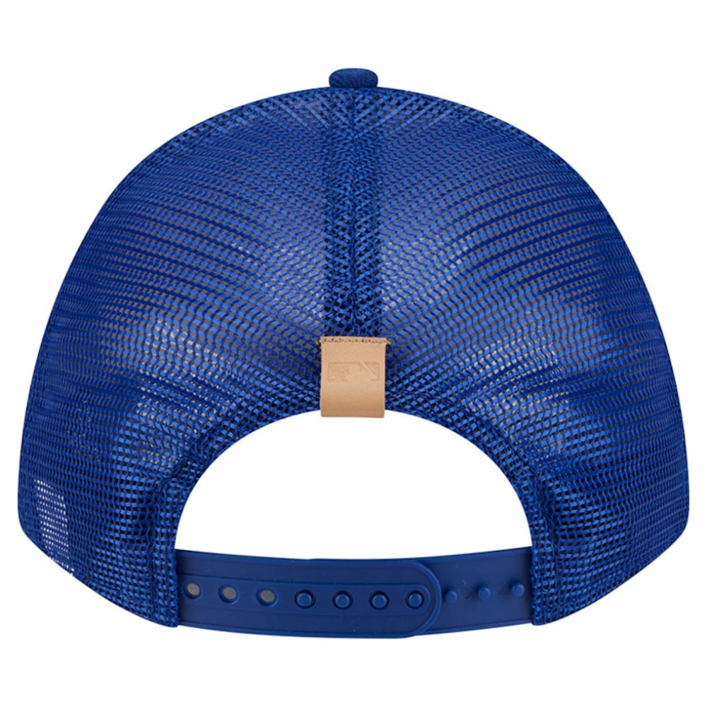 Stone/Royal Chicago Cubs New Era Text A-Frame Trucker 9FORTY Hat