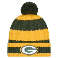 Women's Braided Cuffed Knit Hat with Pom - Green Bay Packers Hats