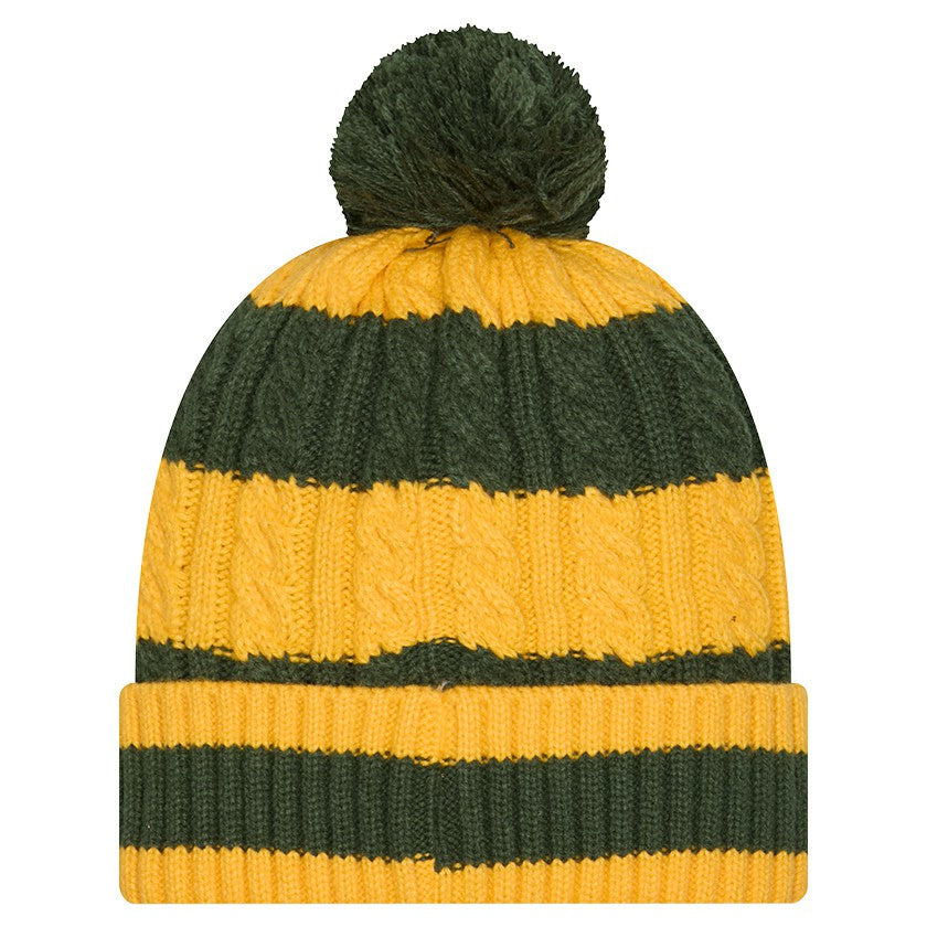 Women's Braided Cuffed Knit Hat with Pom - Green Bay Packers Hats