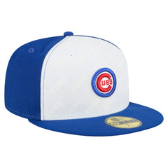 White/Royal Chicago Cubs New Era Repeat 59FIFTY Fitted Hat