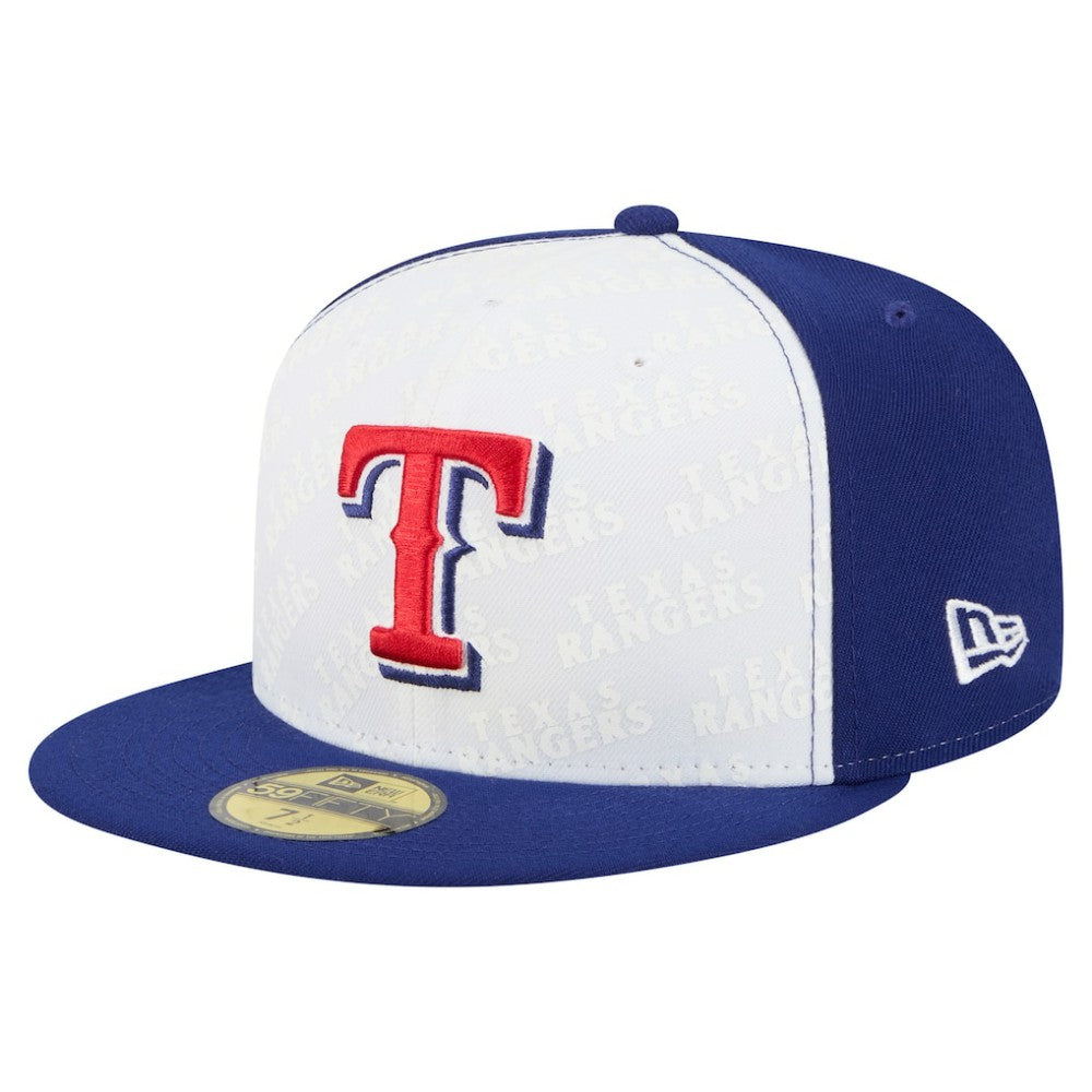 White/Royal Texas Rangers New Era Repeat 59FIFTY Fitted Hat