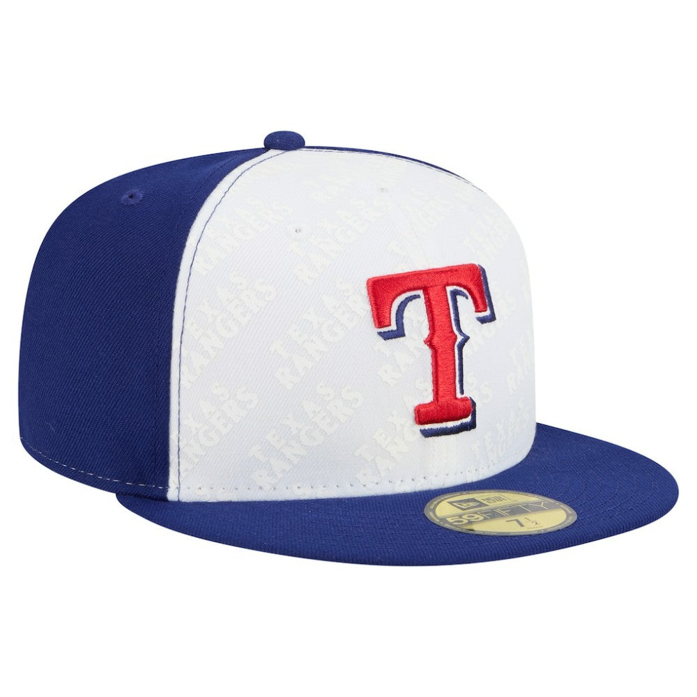 White/Royal Texas Rangers New Era Repeat 59FIFTY Fitted Hat