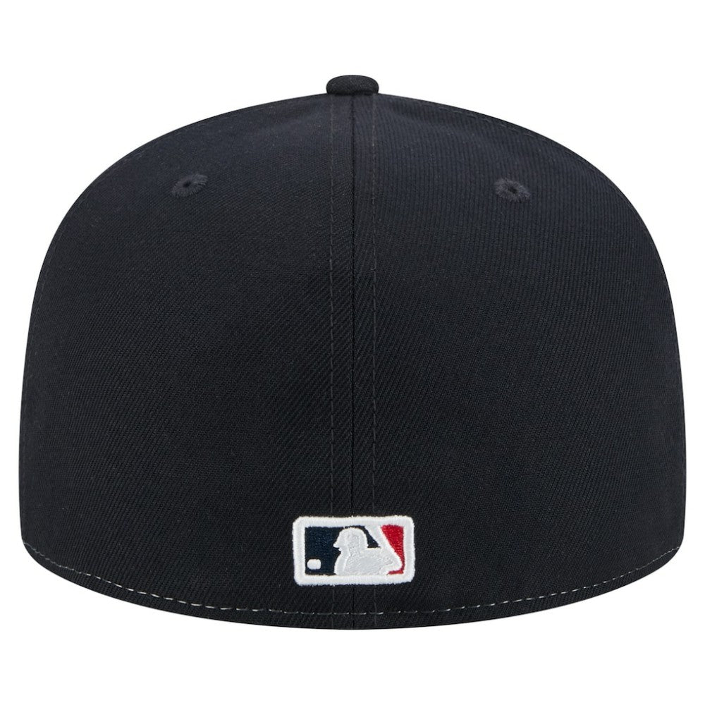 White/Navy Atlanta Braves New Era Repeat 59FIFTY Fitted Hat