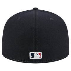 White/Navy Atlanta Braves New Era Repeat 59FIFTY Fitted Hat