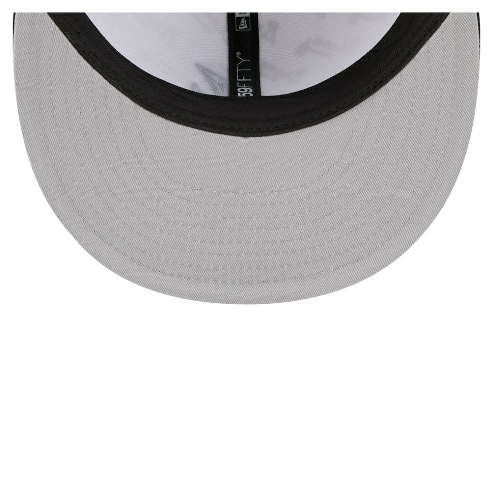 White/Navy Atlanta Braves New Era Repeat 59FIFTY Fitted Hat