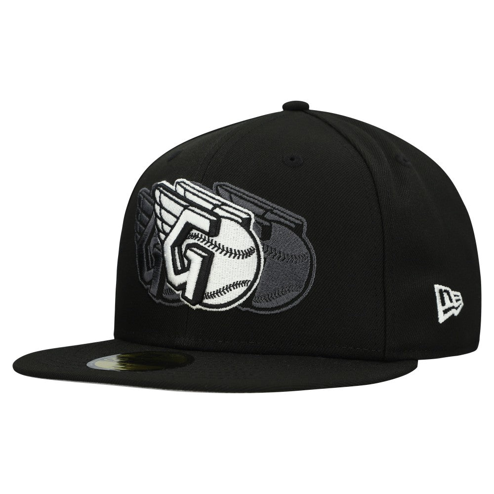 Black Cleveland Guardians New Era Tri-Hit 59FIFTY Fitted Hat