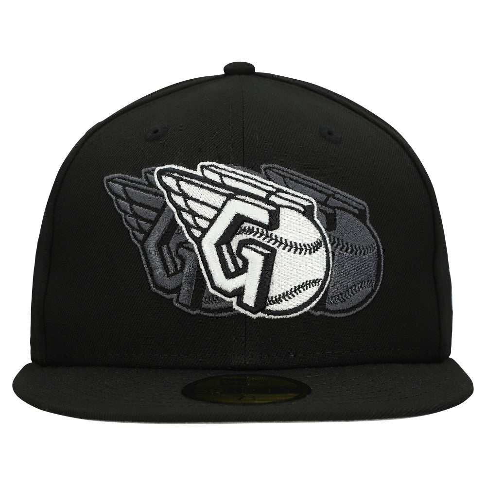 Black Cleveland Guardians New Era Tri-Hit 59FIFTY Fitted Hat