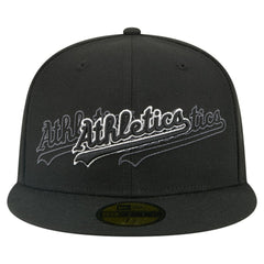 Black Athletics New Era Tri-Hit 59FIFTY Fitted Hat