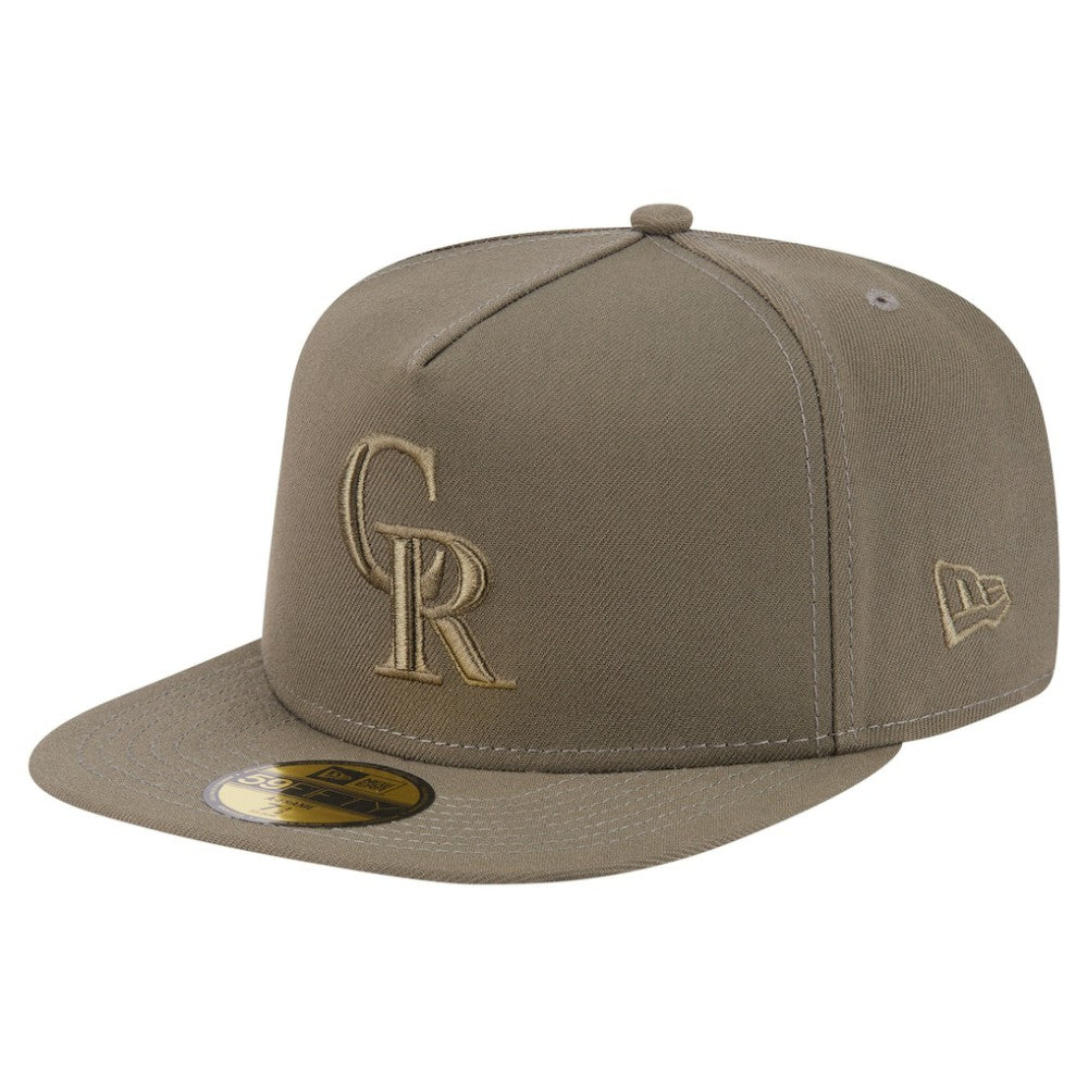 Olive Colorado Rockies New Era Color Pack A-Frame 59FIFTY Fitted Hat
