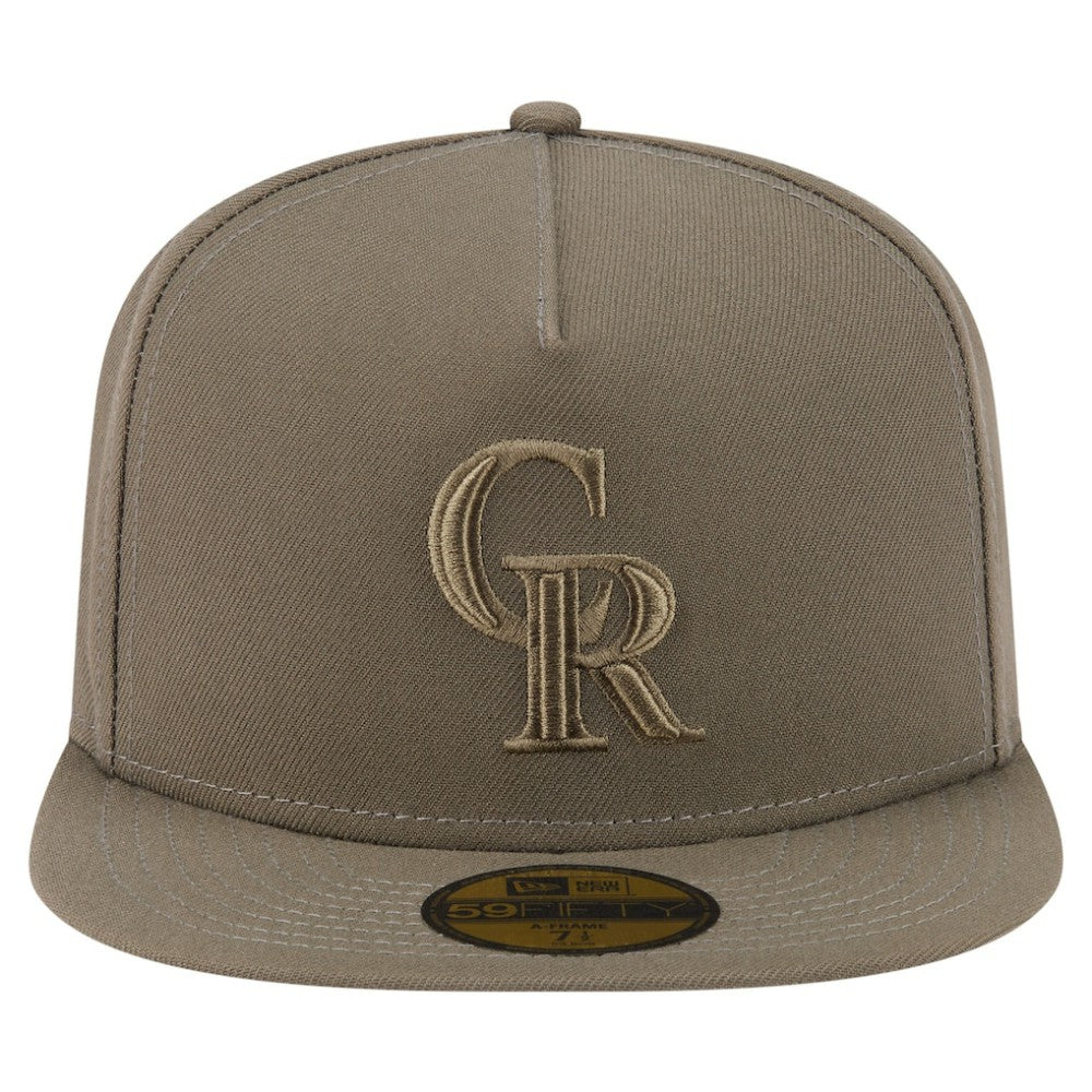 Olive Colorado Rockies New Era Color Pack A-Frame 59FIFTY Fitted Hat