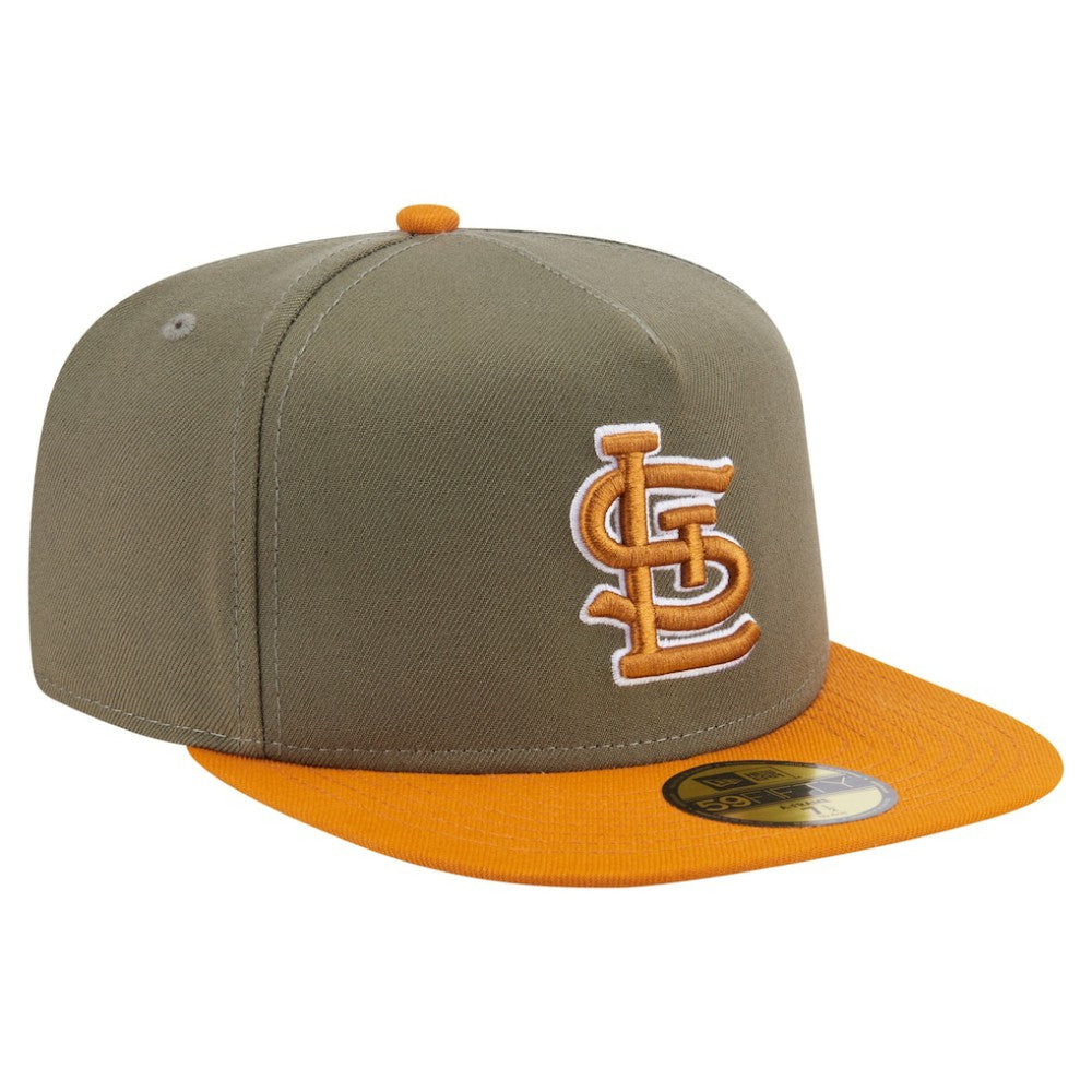 Olive/Orange St. Louis Cardinals New Era Two-Tone Color Pack A-Frame 59FIFTY Fitted Hat