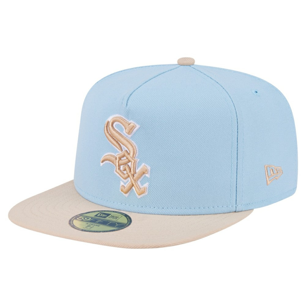 Light Blue/Cream Chicago White Sox New Era Two-Tone Color Pack A-Frame 59FIFTY Fitted Hat