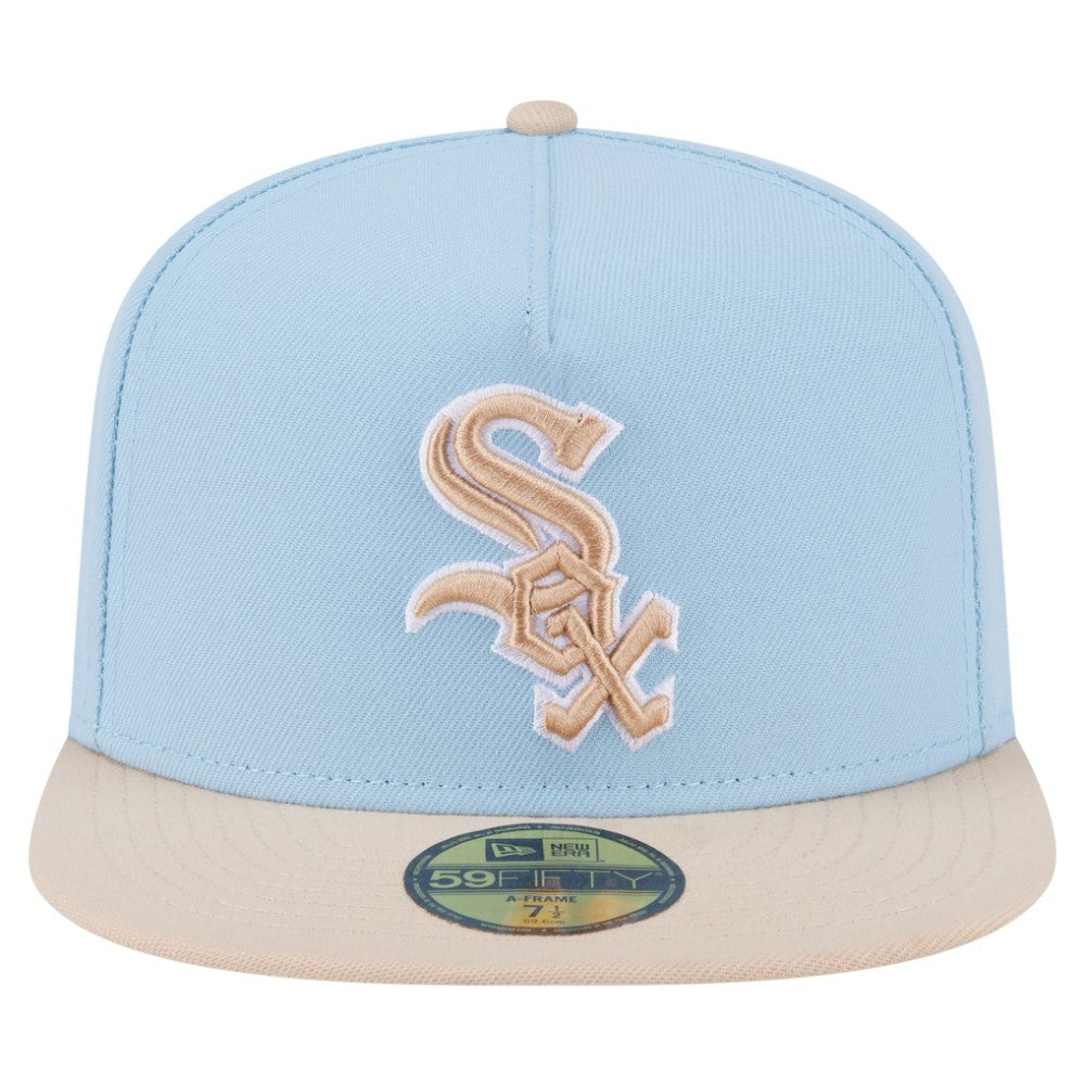 Light Blue/Cream Chicago White Sox New Era Two-Tone Color Pack A-Frame 59FIFTY Fitted Hat