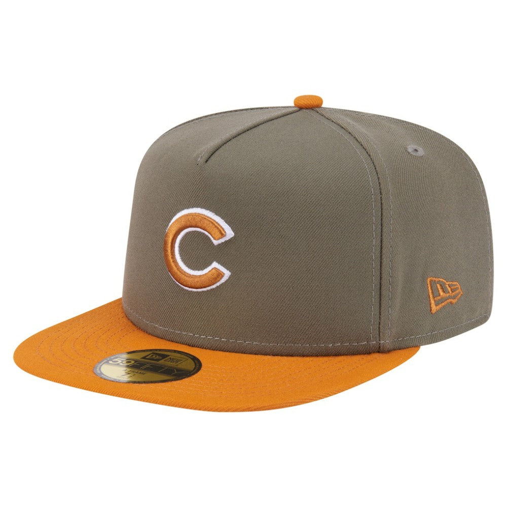 Olive/Orange Chicago Cubs New Era Two-Tone Color Pack A-Frame 59FIFTY Fitted Hat