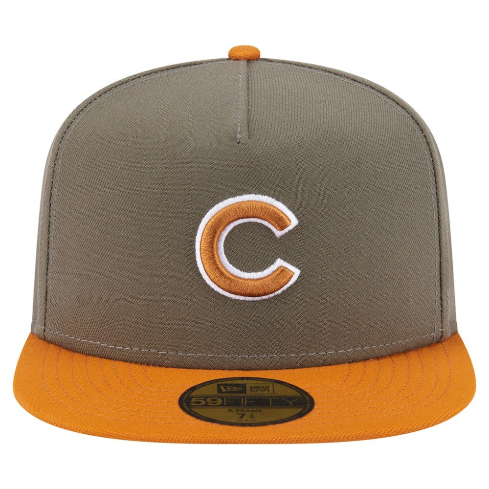 Olive/Orange Chicago Cubs New Era Two-Tone Color Pack A-Frame 59FIFTY Fitted Hat