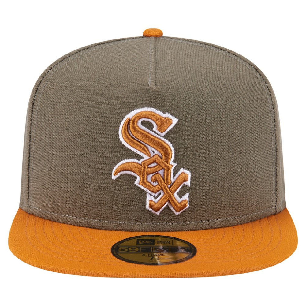 Olive/Orange Chicago White Sox New Era Two-Tone Color Pack A-Frame 59FIFTY Fitted Hat