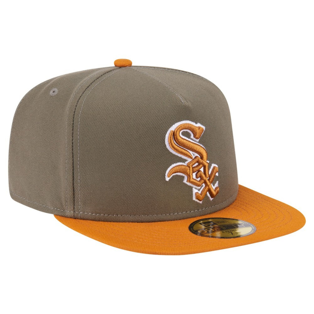 Olive/Orange Chicago White Sox New Era Two-Tone Color Pack A-Frame 59FIFTY Fitted Hat