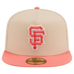 Light Beige/Coral San Francisco Giants New Era Two-Tone Color Pack A-Frame 59FIFTY Fitted Hat