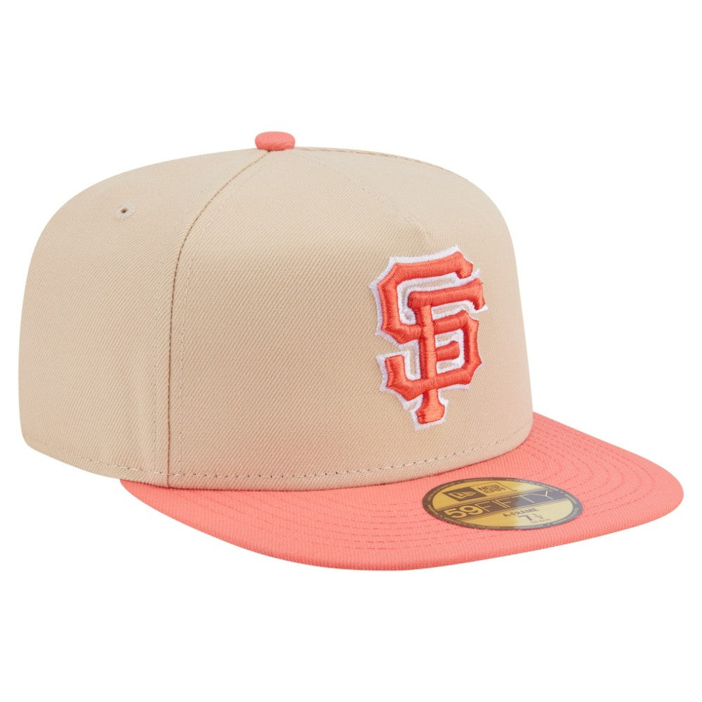 Light Beige/Coral San Francisco Giants New Era Two-Tone Color Pack A-Frame 59FIFTY Fitted Hat