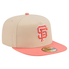 Light Beige/Coral San Francisco Giants New Era Two-Tone Color Pack A-Frame 59FIFTY Fitted Hat