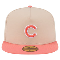 Light Beige/Coral Chicago Cubs New Era Two-Tone Color Pack A-Frame 59FIFTY Fitted Hat