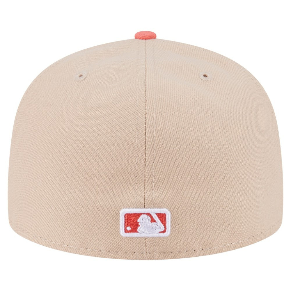 Light Beige/Coral Chicago Cubs New Era Two-Tone Color Pack A-Frame 59FIFTY Fitted Hat