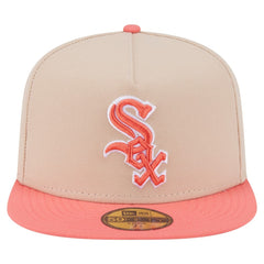 Light Beige/Coral Chicago White Sox New Era Two-Tone Color Pack A-Frame 59FIFTY Fitted Hat