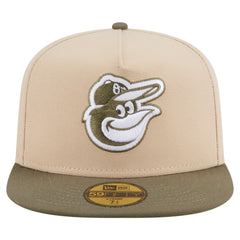 Light Beige/Olive Baltimore Orioles New Era Two-Tone Color Pack A-Frame 59FIFTY Fitted Hat