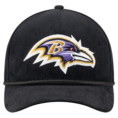 Cord Corduroy 9FORTY A-Frame Adjustable Hat - Baltimore Ravens Hats