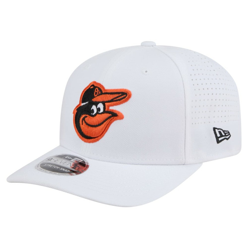 White Baltimore Orioles New Era COOLERA 9SEVENTY Adjustable Hat