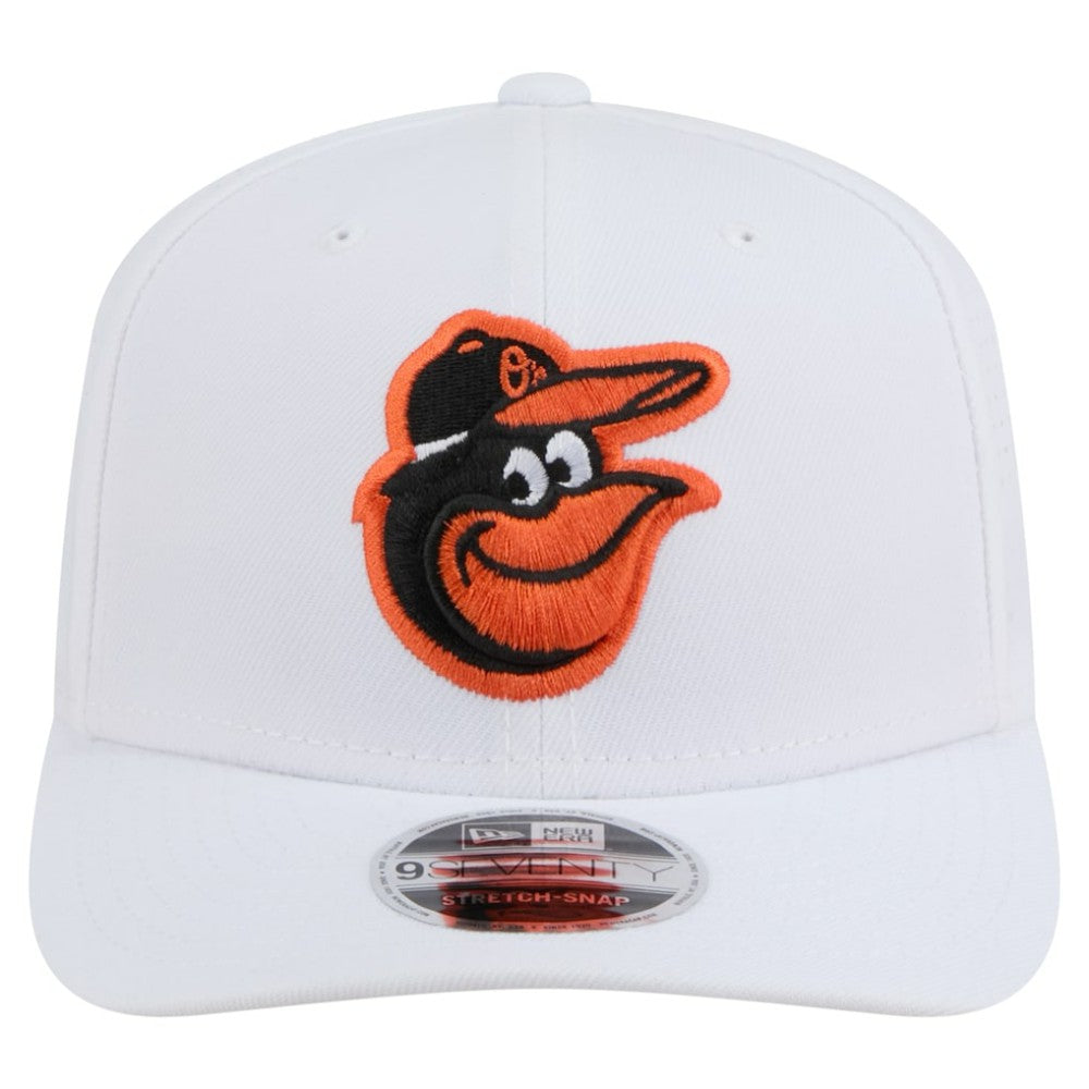 White Baltimore Orioles New Era COOLERA 9SEVENTY Adjustable Hat