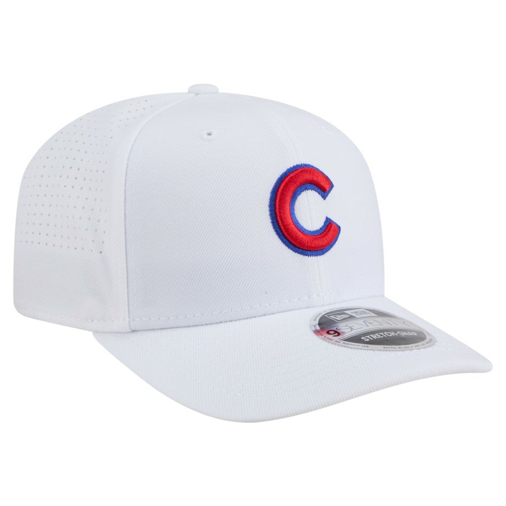 White Chicago Cubs New Era COOLERA 9SEVENTY Adjustable Hat