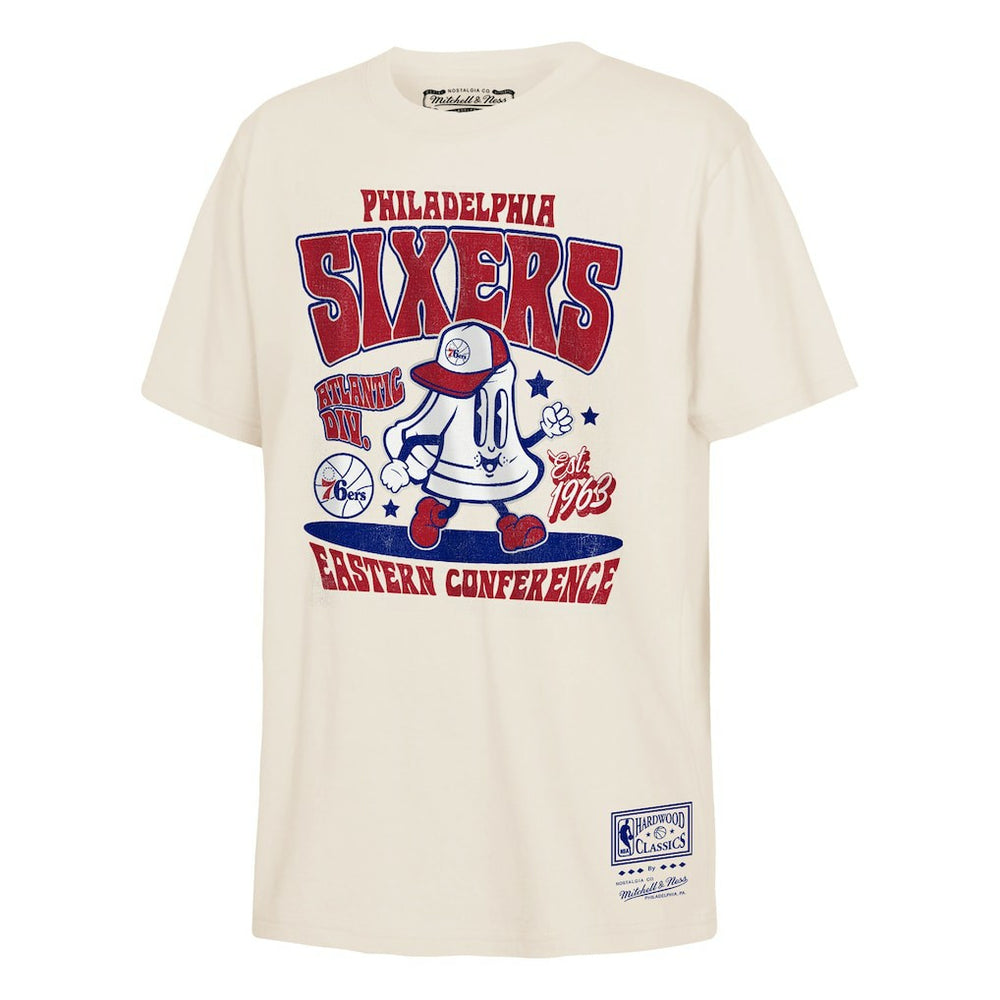 Mitchell & Ness Philadelphia 76ers Youth Retro Mascot Script T-Shirt