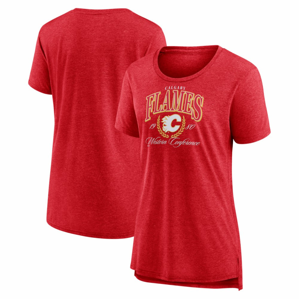 NHL Calgary Flames Women's Reign Supreme Tri-Blend T-Shirt