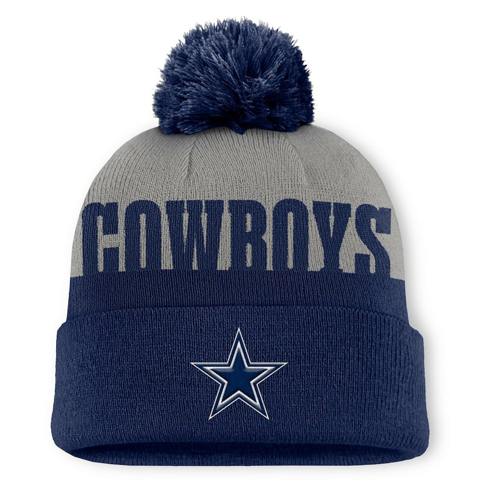 Punter Cuffed Knit Hat with Pom - Dallas Cowboys Hats