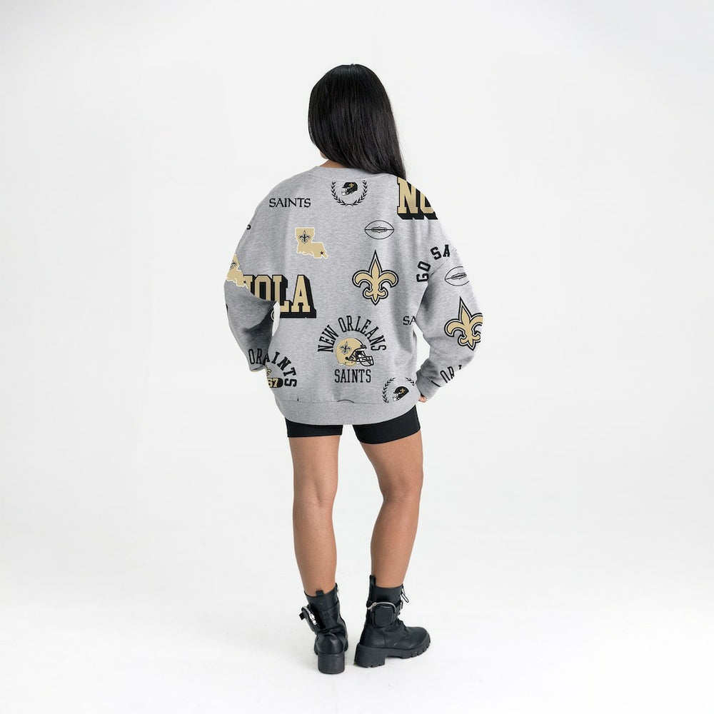 Gameday Couture Women's Always On Repeat Fleece Sweatshirt - New Orleans Saints Sweatshirts