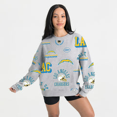 Gameday Couture Women's Always On Repeat Fleece Sweatshirt - Los Angeles Chargers Sweatshirts