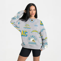 Gameday Couture Women's Always On Repeat Fleece Sweatshirt - Los Angeles Chargers Sweatshirts