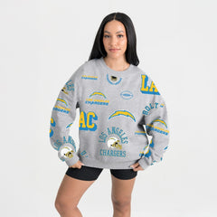 Gameday Couture Women's Always On Repeat Fleece Sweatshirt - Los Angeles Chargers Sweatshirts
